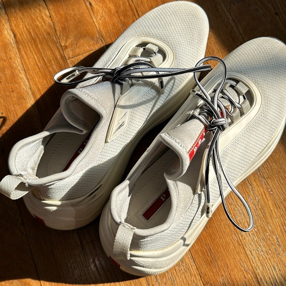 Prada Sport white mesh neoprene sneakers trainers - Picture 12 of 12